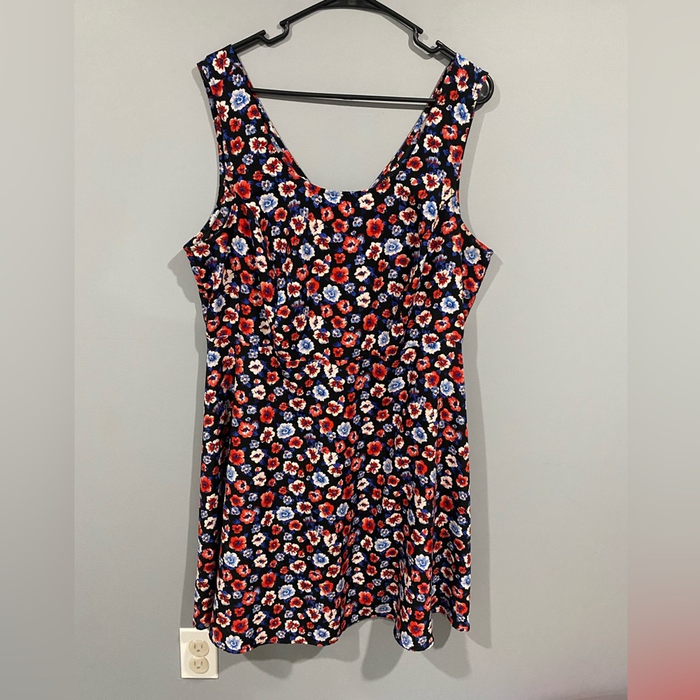 Floral Fit and Flare Tank Dress